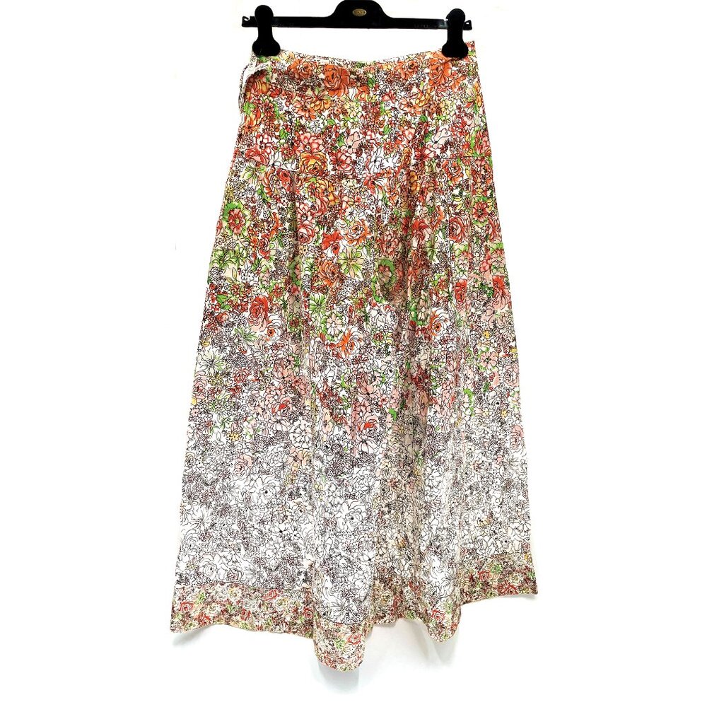 FREE PEOPLE Super Wide Leg floral cotton high waist pants - Picture 2 of 7